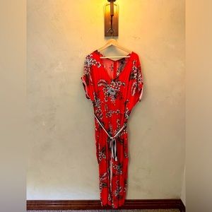 Lane Bryant Tropical Print Jumpsuit